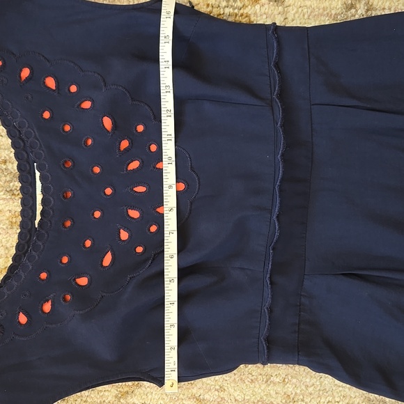 EUC Wms Boden Navy w/ Coral Dress Size 6 - Picture 6 of 9